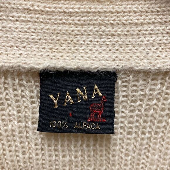 Vintage Yana Alpaca Pleated Cardigan XL - Picture 2 of 7